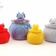 il_fullxfull.5863594761_oi2l.jpg Lucky Dragon Money Jar by Cobotech, Articulated Dragon, Desk/Home Decor, Cool Gift
