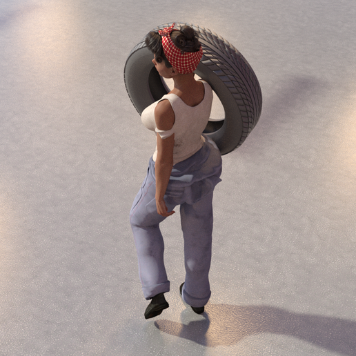 mechanical-woman-with-tire-2.png STL file mechanic woman with tire・Template to download and 3D print, gigi_toys