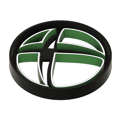 Xbox-cookie-rivisto-v2.png Télécharger fichier STL Logo Cookie Xbox • Objet pour impression 3D, Upcrid