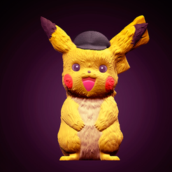 Пика.png Télécharger le fichier STL Détective Pikachu • Objet pour impression 3D, Skreet