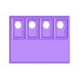 4_plus_blank.stl Boat switch panel for round 20mm illuminated switches