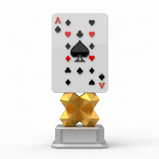 Playing Cards Trophy – Poker Inspired 3D Model