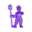 HalflingPeasantSergeant.stl Halfling Peasant Levee