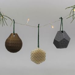 Main.JPG Download free STL file Set of Three Christmas Ornaments • 3D printing design, 3DPrintProjectAthens