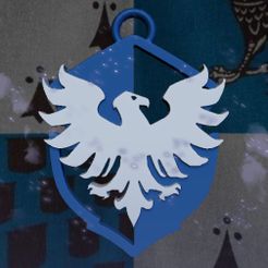 Ravenclaw-Key.jpg STL file Ravenclaw - Keychain・Model to download and 3D print