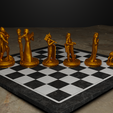6.png Knight Elf Figure Chess Set Warrior Character Chess Pieces