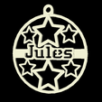 Jules.png French Names Christmas Xmas Decoration