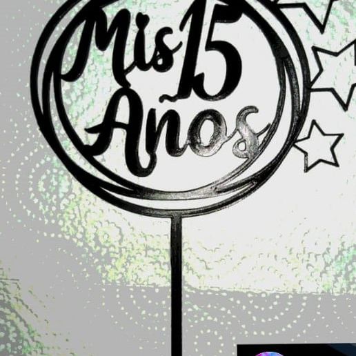 My 15 years with stars topper 3D model