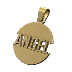 ANGEL-split-round-pendant-charm-00.jpg STL file Angel split round pendant with bail 3D print model・3D printable model to download