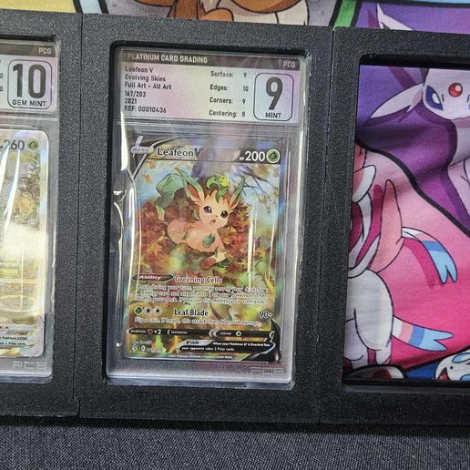 how do i get my pokemon cards psa graded Amazon.com: EnderToys Graded Card Display Stand (2 Pack) (2 Tier) (Black) main image 1