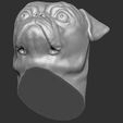 23.jpg Pug head for 3D printing