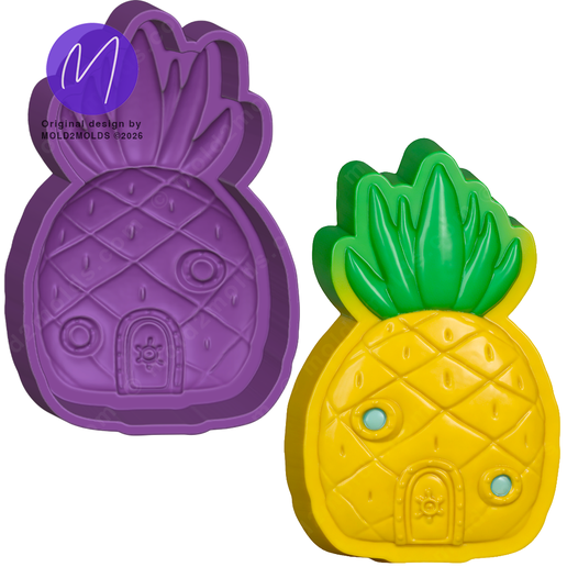 3D SpongeBob Pineapple House Bath Bomb STL Mold
