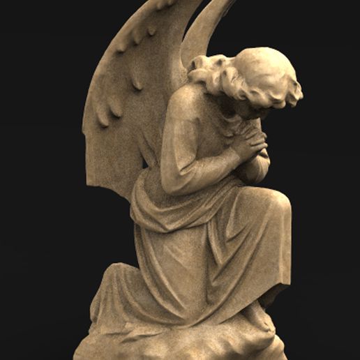 Angel Statue 3 3D Model 3D model