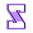 Varsity Z.stl Archivo STL Cortador de galletas con la letra Z estilo universitario・Modelo para descargar y imprimir en 3D