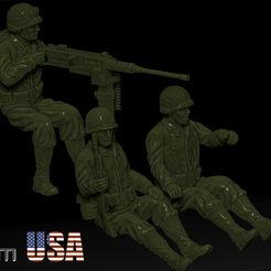 2.jpg Файл 3D 1/72 Вторая мировая война США Willys Jeep Экипаж из 3 человек, включая пулеметчика・Дизайн для загрузки и 3D-печати
