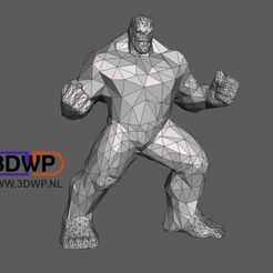 Hulk.jpg Download free STL file Hulk Low Poly • 3D printable model, 3DWP