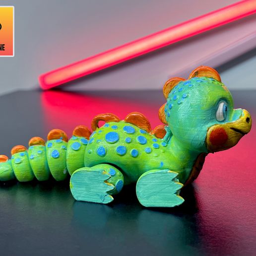 z5734144619147_40df36ab2268d3a4b7d6e7976262f047.jpg Cute Dragon Articulating Flexi , Print in Place (fichiers stl et 3mf)