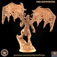 PRE-SUPPORTED patreon.com/my3dprintforge Demonic Demon Hunter on a cliff