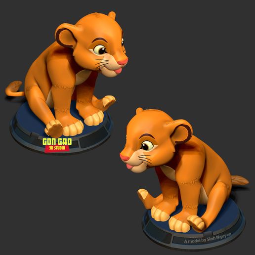 3D file Kid Simba 🦁 ・3D printing template to download・Cults