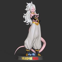 Front.jpg 3D file Android 21 - Dragon Ball Fanart・Model to download and 3D print