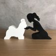 WhatsApp-Image-2022-12-26-at-17.47.41-1.jpeg Girl and her Shih tzu (tied hair,) for 3D printer or laser cut