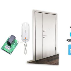 Smart_Intercom_Door_Opener_01.jpg Free STL file Hack your Intercom for remotely open the door・3D printable model to download