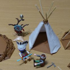 Tipi08.jpg STL file Indian tepee for Playmobil・Template to download and 3D print