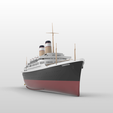 5.png SS Constitution ocean liner and cruise ship, 1951 version - full hull and waterline