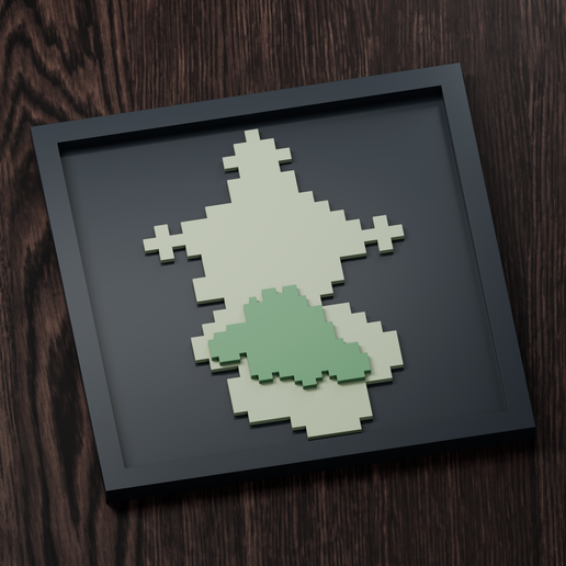Cacturne Line - Pokemon Silhouette Frame | Box sprite | STL