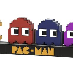 Pacman-Stanc-Complete-v1.png STL-Datei Pacman Stand Arcade Pixel・Vorlage für 3D-Druck zum herunterladen, Upcrid