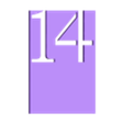 14TableNumber.stl Numéros de table minimalistes 1-22