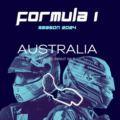 Race-Track-STL-download.png F1 Australia track STL file 3d printing season 2024, digital file download, Formula one circuit full high quality printable 3d collection