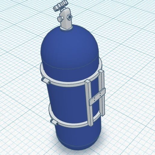 STL file Nitrous bottle and bracket scale model・3D printable model to