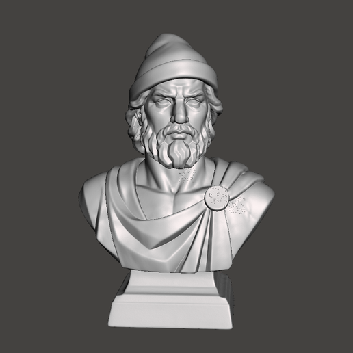 Odysseus Bust Low Detail Greek Mythology Statue Odyssey