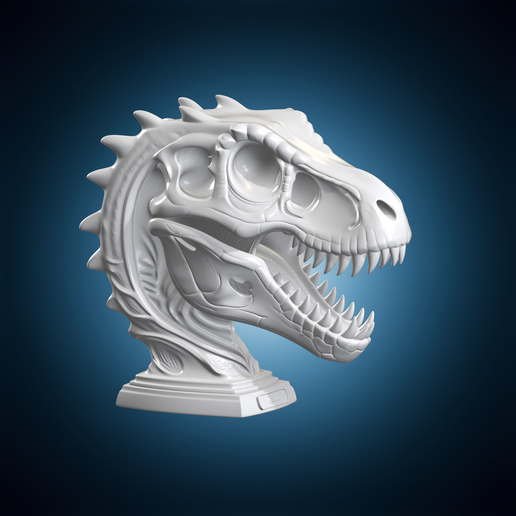 T-Rex Skull Trophy 3D Print Model