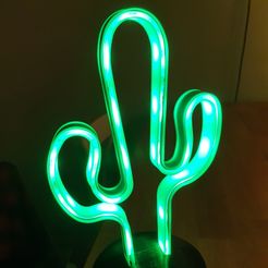 03_Light.jpg STL-Datei Eco Cactus Lamp (Neon-like) kostenlos・3D-Druckvorlage zum Herunterladen
