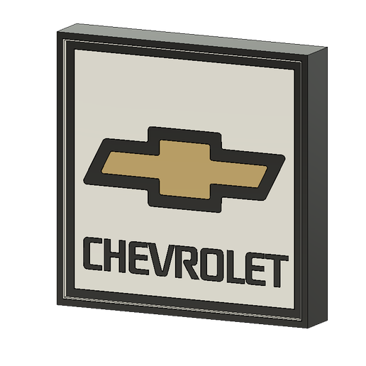 chevrolet logo lamp 3D model