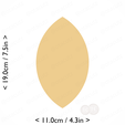 almond~7.5in-cm-inch-cookie.png Almond Cookie Cutter 7.5in / 19.1cm