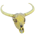 model-6.png Gold Horned animal skull no.2