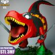 4a.jpg Dinopool Chibi for 3D Printing STL 3MF 3DXM ChibiSTL