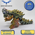 PRINT-IN-PLACE-NO-SUPPORT-13.png ARTICULATED FLEXI DINOSPIKE MFP3D -NO SUPPORT - PRINT IN PLACE - SENSORY TOY-FIDGET