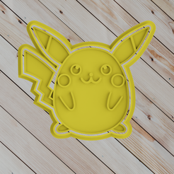 untitled.png Fichier STL pikachu COOKIE CUTTER・Design à télécharger et à imprimer en 3D
