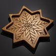 Snowflake-Tray-2-©.jpg Christmas Trays Pack 3 - CNC Files for Wood (svg, dxf, eps, ai, pdf)