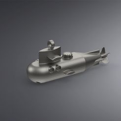 Untitled-2.jpg STL file Submarine keychain・3D printable model to download