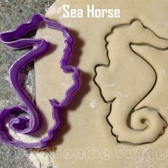 sea horse.JPG Archivo STL Cortador de galletas Sea Horse・Diseño para descargar y imprimir en 3D, FatDogCookieCutters