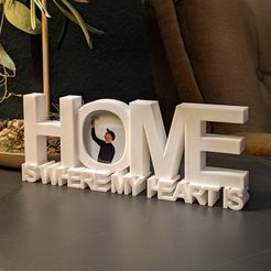 PXL_20220215_205028121.MP.jpg Fichier STL gratuit Home is where my heart is free photoframe picturebox・Design à télécharger et à imprimer en 3D