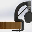 render-4.png Headphone Stand with Table Attachment - Can be Fixed to Table