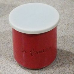 yogurt-lid.jpg Fichier STL gratuit Couvercle du pot de yaourt en céramique La Fermiere (fermeture hermétique)・Modèle à télécharger et à imprimer en 3D, glabifrons