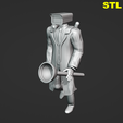 Cameraman_STL_2.png Black Cameraman Skibidi Toilet figurine (Pre-Episode 52) Camera man statuette