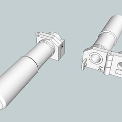 b63c468b21a9a33056a43022b174e603_display_large.jpg Free STL file Foldable Suppressor - Airsoft・3D print design to download